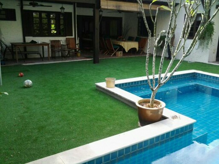 Blue n Green, A Poolside Dream - STM Synthetic Grass